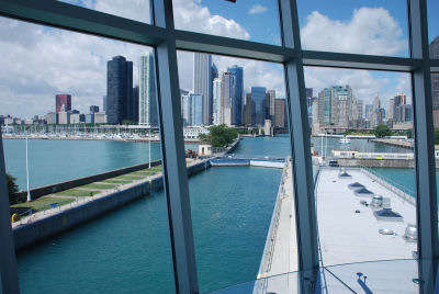 Chicago Skyline from the Chicago Locks